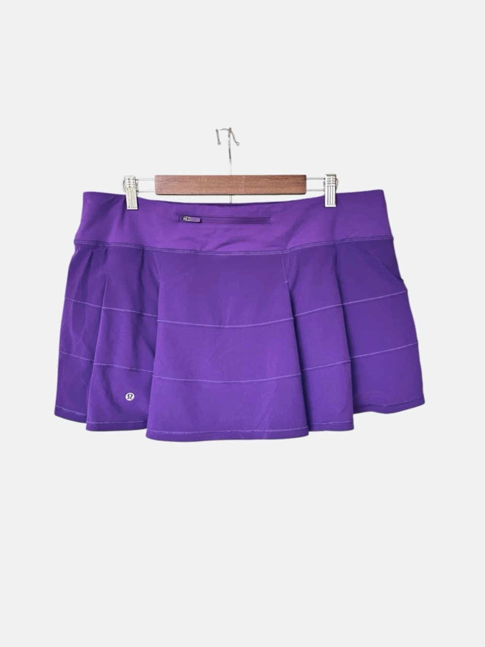 NEW Lululemon Pace Rival Tiered Skirt in Atomic Purple, size 14 - Picture 2 of 5